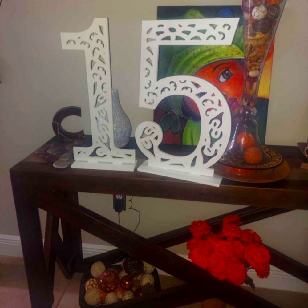 Sweet 15 pvc centerpiece caketopper